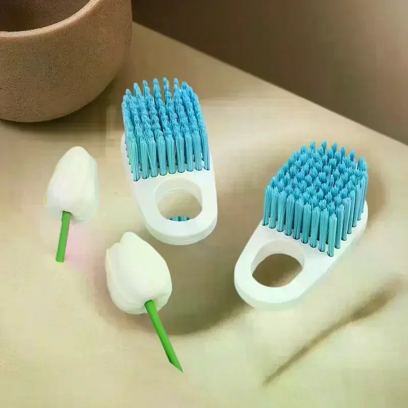 Щетка-для-чистки-из-2-шт-с-прочной-синей-щетиной-и-белой-ручкой-эффективное-удаление-пятен-для-чистки-кухни-и-ванной-комнаты