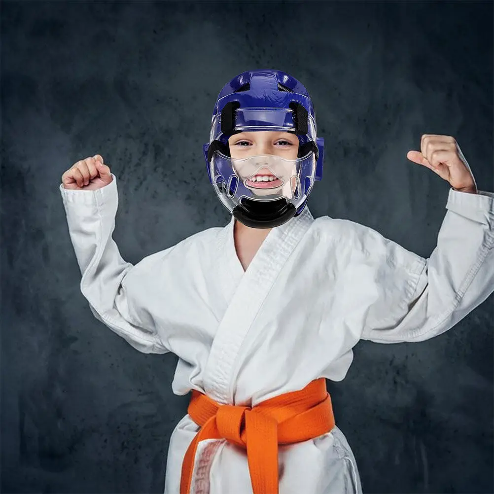 

Taekwondo Sparring Headgear for Youth Protective Sports Face Mask Ergonomic Adjustable Fit Quick Dry Breathable Foam