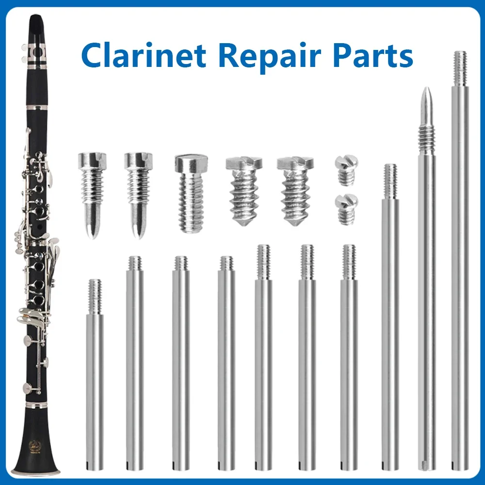 SLADE  34Pcs Clarinet Repair Tool Kit Maintenance Parts Threaded Rod Screws Replacement Accessories Woodwind Instrument Parts