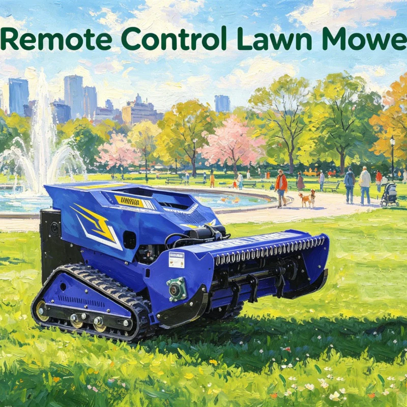Customized Zero Turn Remote Controlled Lawn Mower highway slope long-term care, durably shred weeds alongside roads
