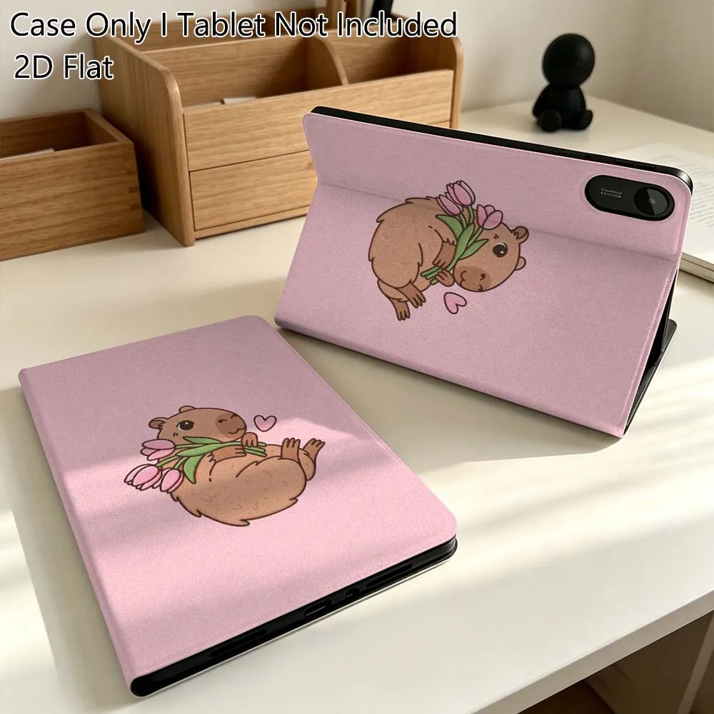Funda Plegable para Tablet con Diseño de Capibara de Dibujos Animados, Regalo Artístico para Xiaomi Mi Pad Mini 4 5 6 7 SE Pro Plus Redmi Pad 2 SE 2025 8.8 11