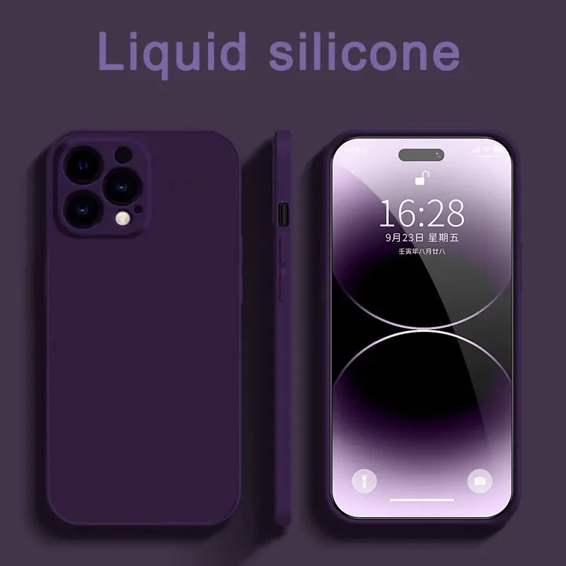 luxury New Model Phone Case For IPhone 15 14 11 13 12 Pro Max Mini XR 15 Plus Official Original Silicone Protection Cover