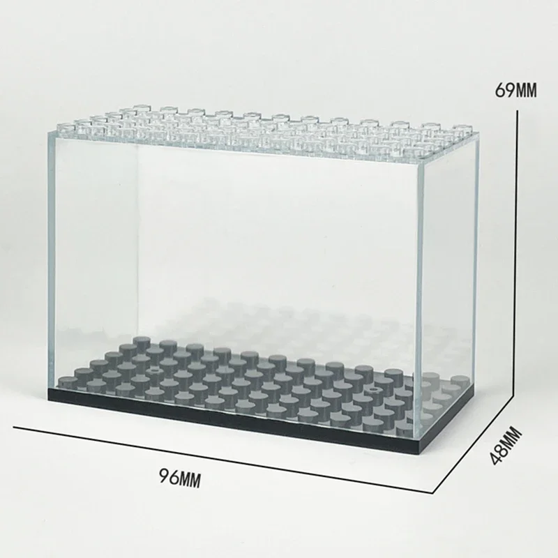 Display-Box Behälter Staubdichte Transparente Abdeckung Zubehör-Basis-Set Stadt DIY Modellbau-Bausteine Spielzeug-Zubehör – Detail 9