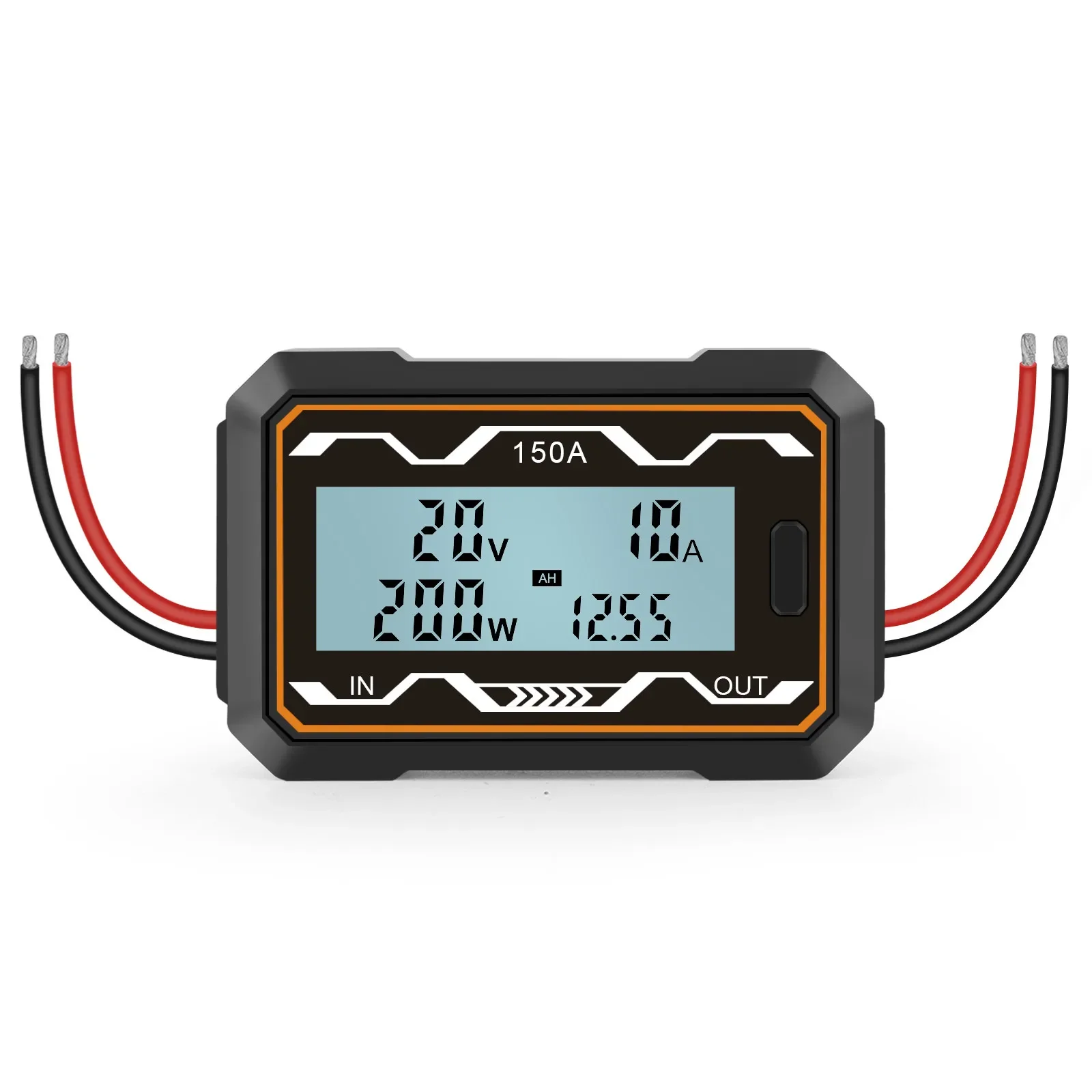 Analyseur de compteur d'énergie solaire durable, tout neuf, haute qualité, 100 A, 150 A, 8-60V DC, plastique ABS, ampères noirs, offre spéciale