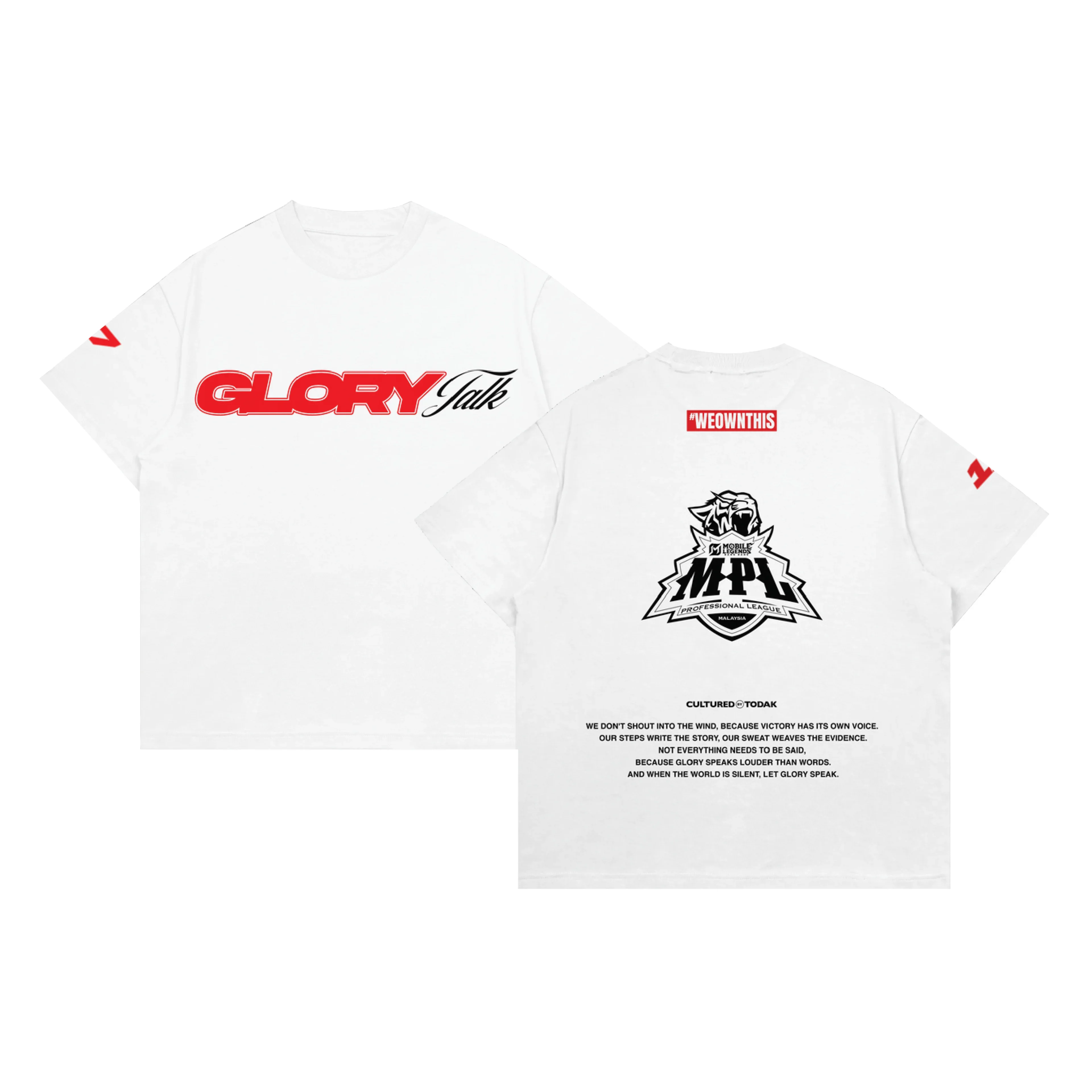 Todak MPL S17 Glory Series T-shirts - Suitable for Both Men and Women. High-quality T-shirts As Team-related Gifts.