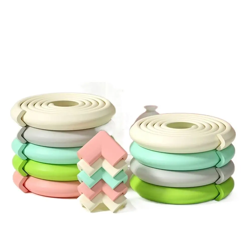 แผ่นป้องกันโต๊ะ NBR หนาพิเศษรูปตัว L ความปลอดภัยของเด็กโต๊ะฝาครอบโฟมป้องกันการชนกันฝาครอบป้องกันเทปป้องกันเฟอร์นิเจอร์