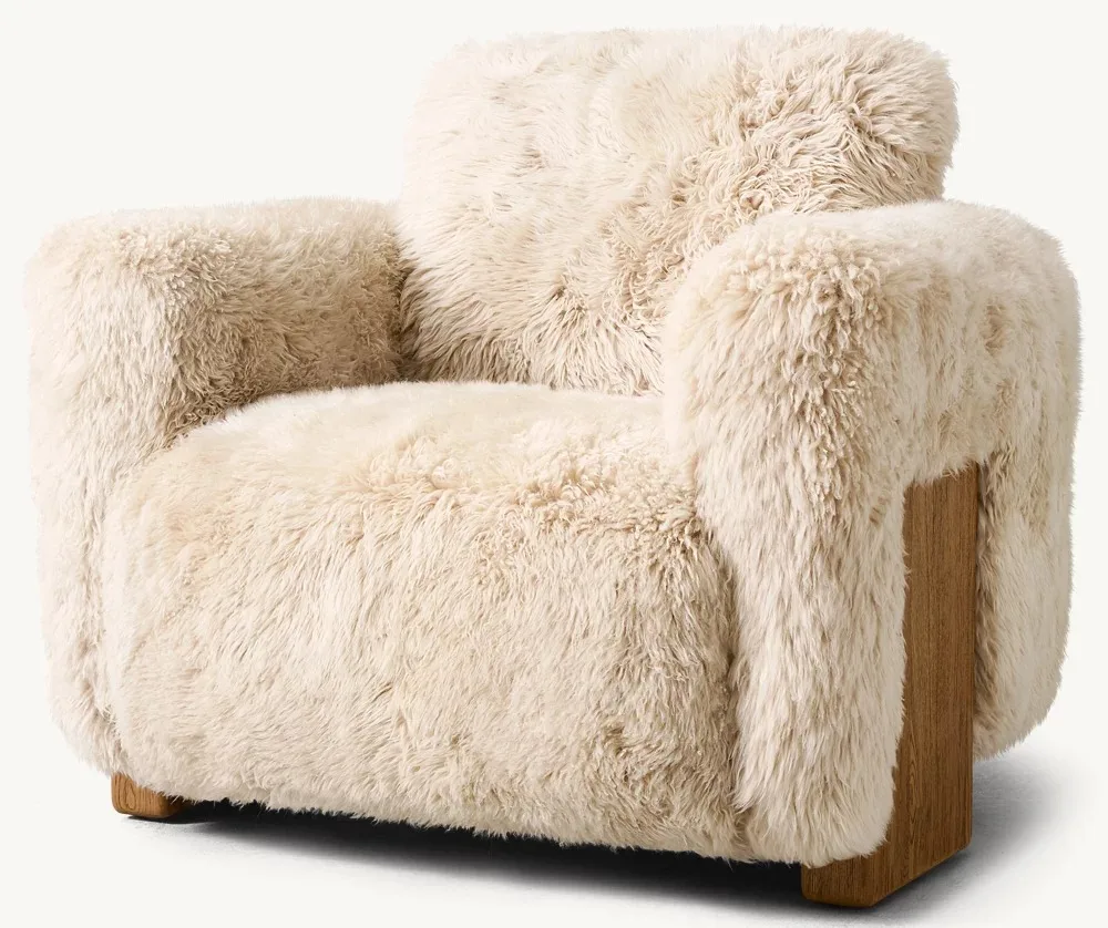 #American Living Room Chairs Fabric Chaise Sofa Chair Gold Metal Support Armchair