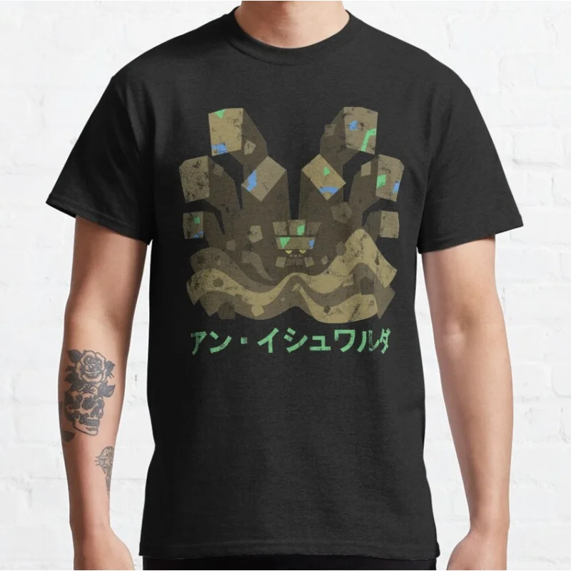 

Monster Hunter World Iceborne Shara Ishvalda gift t shirt Cartoon Videogame Graphic tee 100% cotton Y2K Clothes All size tops
