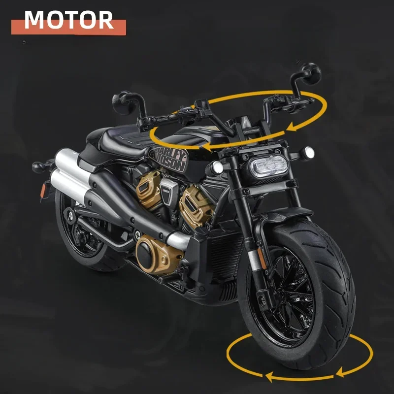 1/12 Harley Davidson Sportster S Motorbike Alloy Model Diecast Racing Motorcycle Toy Kids Gift Collection Miniature Voiture