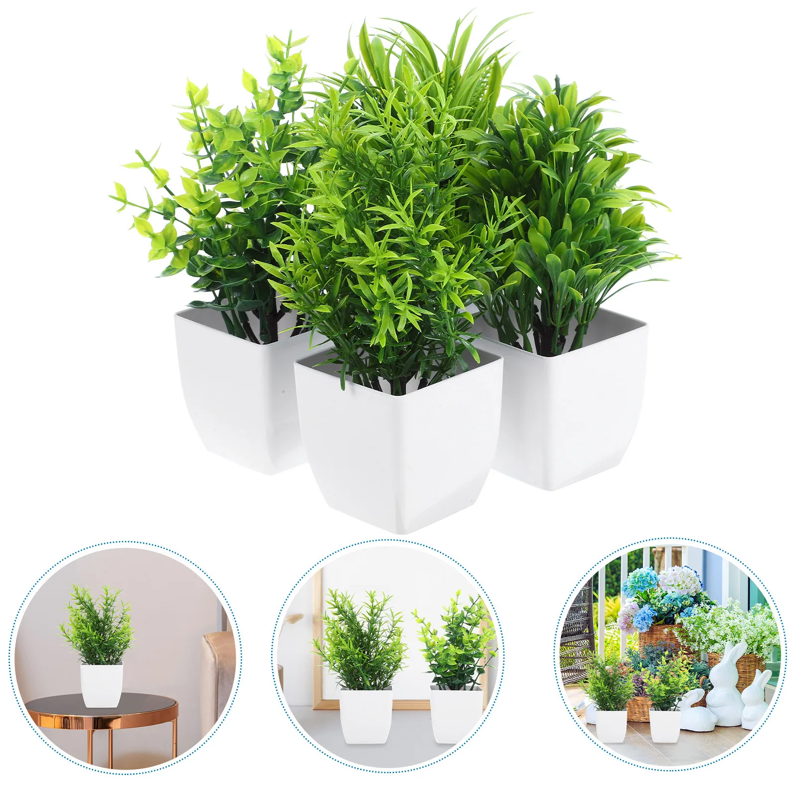 Bonsai Garden And Cafe - 4Pcs Tanaman Buatan dalam Pot Bonsai