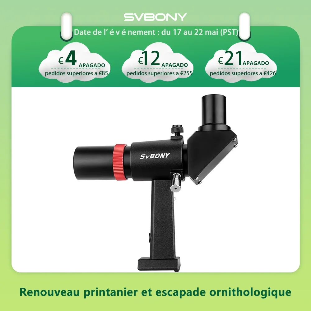 Image: Svbony SV182 télescope 6x30 Angle droit Image correcte recherche de points optiques portée d'astronomie viseur