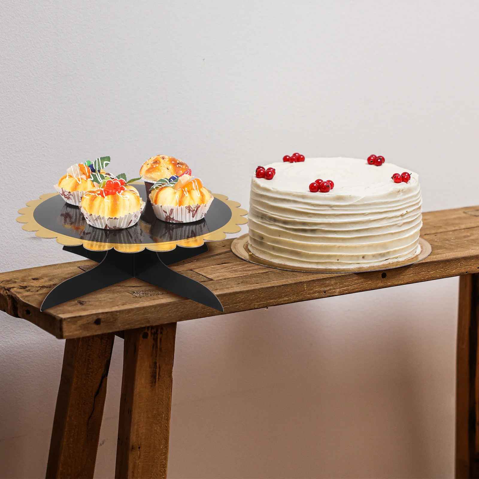 

Disposable Paper Round Cake Stand Large Bright Color Multiuse Wedding Party Dessert Holder Cake Stand Wedding Party Supplies