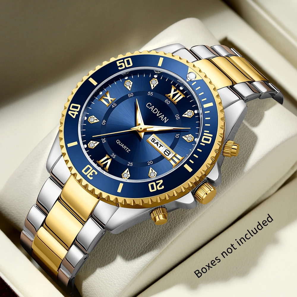 1pc new men's fashionable, luxurious, atmospheric round pointer quartz watch men's timer - daily wear holiday gift