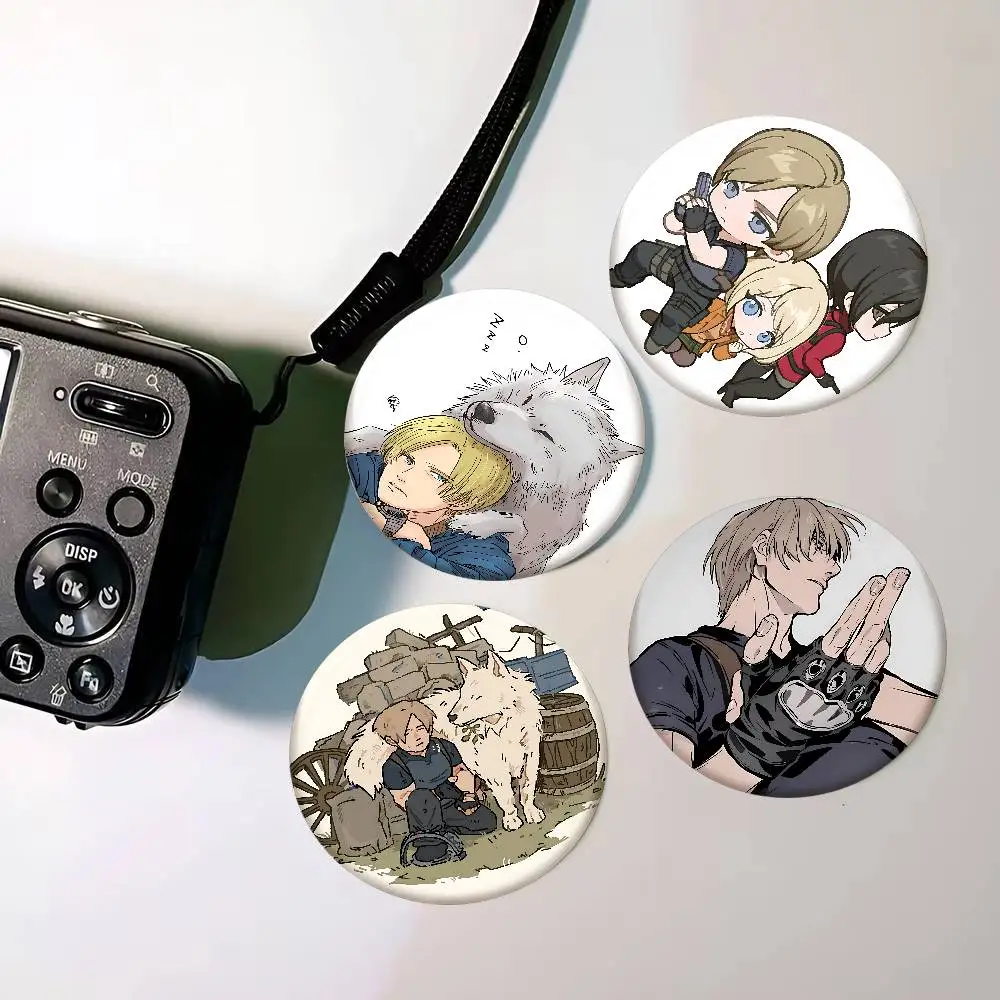 لعبة فيديو R-Residents Evil 32 44 58 مللي متر دبابيس كرتونية مستديرة دبابيس يدوية لحقيبة الظهر مجوهرات اكسسوارات شارة هدايا S