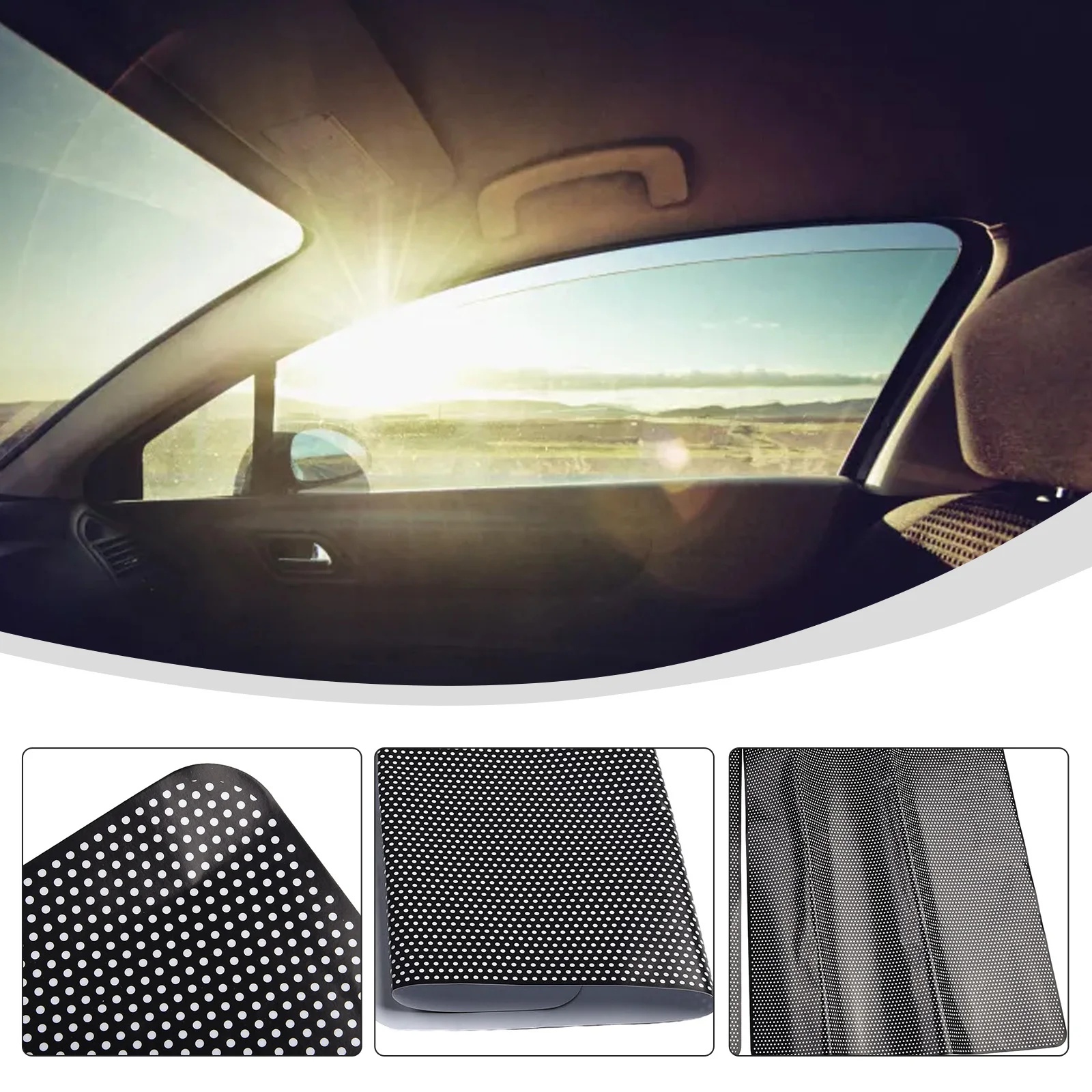 Static Sticker Innovative Arc Design Car Sun Shade Stickers Suitable for Various Car Models Enjoy Privacy and Protection!