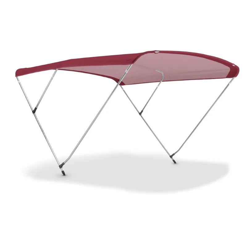 بيميني توب سبورت 3 أقواس غطاء قارب مع أنبوب من الفولاذ المقاوم للصدأ قطر 20 مم وصلات نايلون سوداء معززة من الألياف الزجاجية