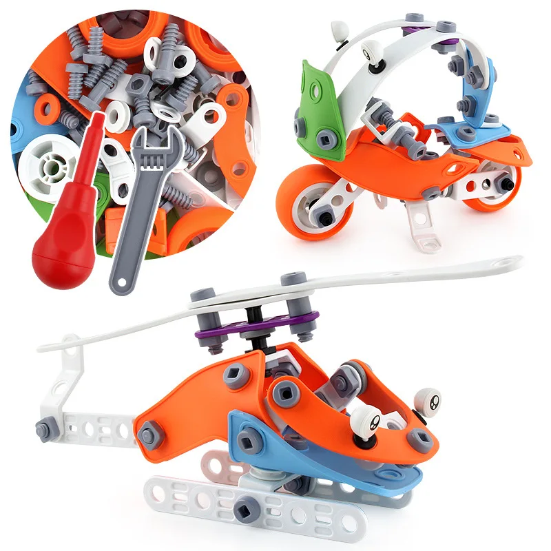 Jouets éducatifs créatifs pour enfants, développement intellectuel, vis, puzzle, blocs