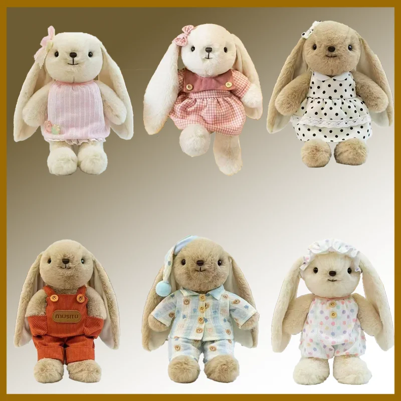 

6 милых плюшевых игрушек-кроликов, мягкие мультяшные куклы для объятий, успокаивающие куклы для сна, подарки для девочек и детей