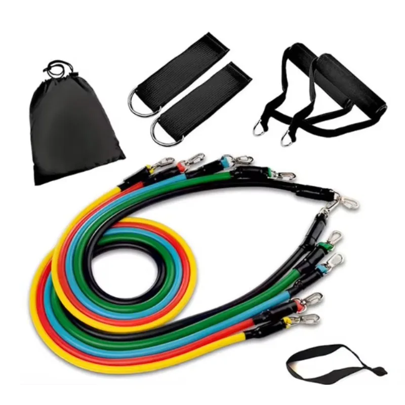 11PCS High Elastic Latex Resistance Band Yoga Muscle Training Pull Rope 2026