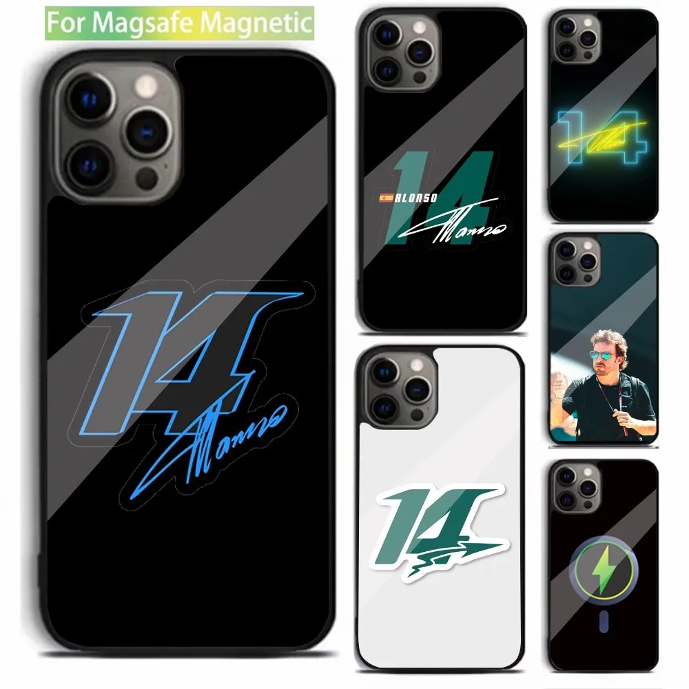 

F1 Racing 14 Fernando A-Alonso Phone Case For iPhone 15,14,13,12,11,Plus,Pro,Max Mini Magsafe Magnetic Wireless Charging