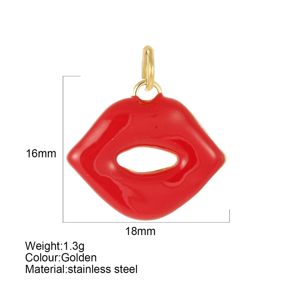 Y2k style heart-shaped pendant stainless steel exaggerated charms DIY keychain necklace 2025 trendy Chunky jewelry accessories