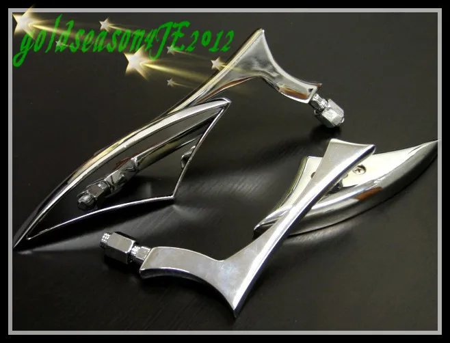 SPEAR CUSTOM CHROME MINI SIDE MIRRORS for Harley  Sportster Dyna Softail