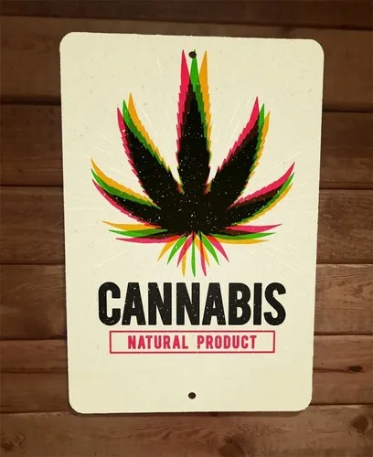 Natural Product  Metal Wall Sign 420 Mary Jane