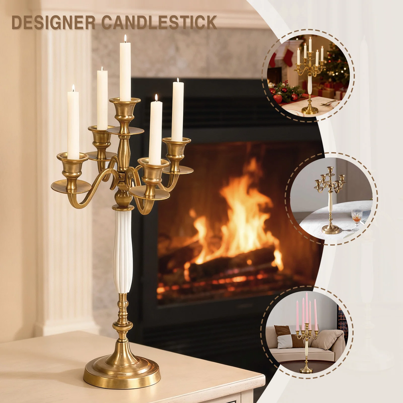 

3/5 Candle Metal Candelabra Candlestick Candle Holder Wedding Event Candelabra for Wedding Dining Table Xmas Party Home Decor
