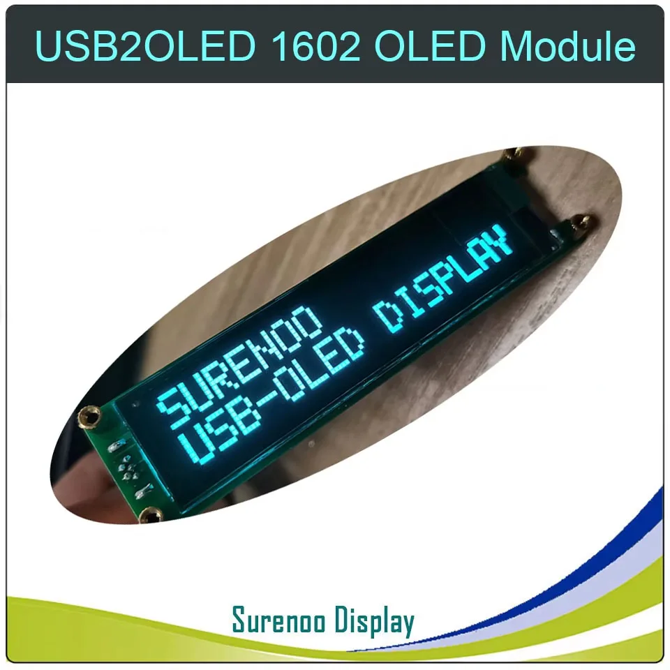 LCD2USB 1602 16X2 162 Wyświetlacz OLED USB Moduł LCD Panel ekranu USB2LCD USB2OLED Obsługa AIDA64 dla majsterkowiczów PC