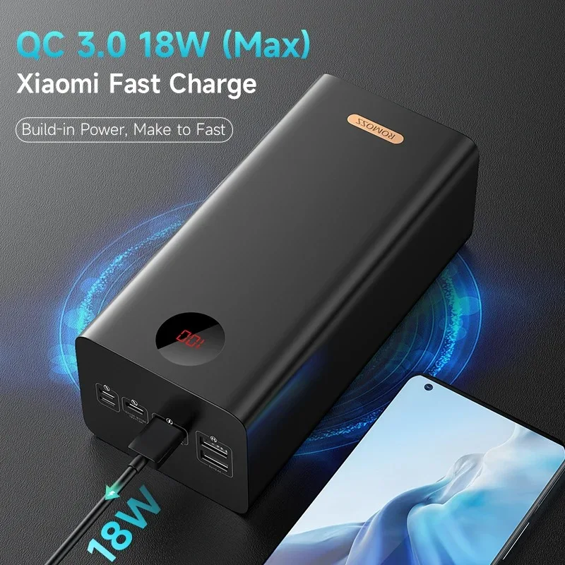 ROMOSS 60000mAh Powerful Power Bank Power Bank 22.5W SCP PD QC 3.0 Fast Charge External Battery Portable For iPhone16 15 Xiaomi