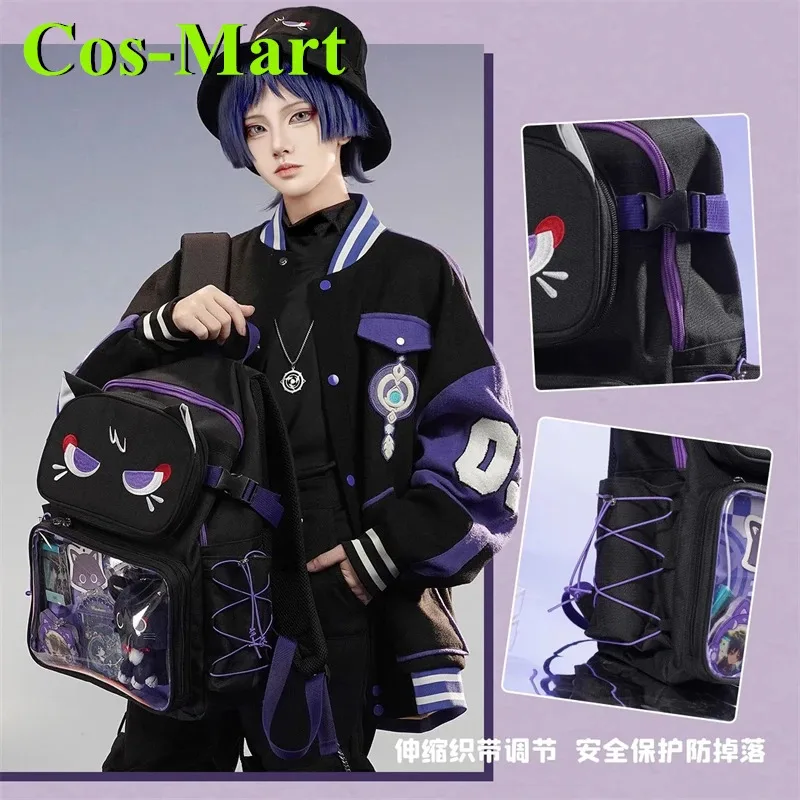 

Cos-Mart Game Genshin Impact Wanderer Рюкзак Косплей Balladeer Сумка от боли на плечо Съемный рюкзак Сладкая ролевая игра Новый