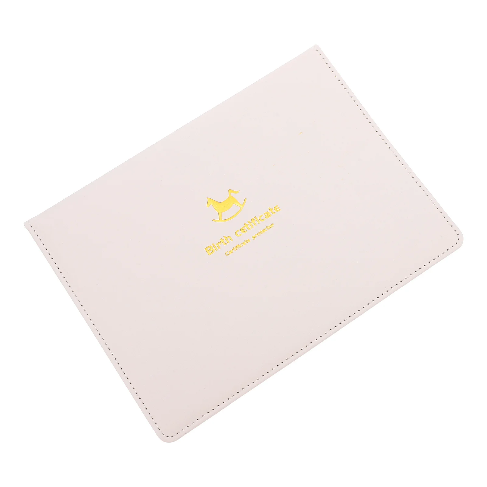 

Birth Certificate Holder White Waterproof PU Protective Sleeve Baby Document Case Travel Medical Records Organizer