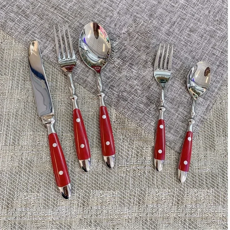 3pcs/5pcs Cutlery Set Stainless Steel Kitchen Utensils Sets Fork Spoons Knife Teaspoons Dinnerware Tableware Sets Wholesale