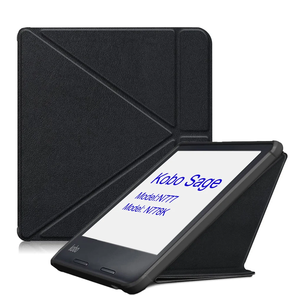 Kobo Sage 2021 Origami Case, The Thinnest Leather Smart Cover Case for Kobo Sage 8'' N777 N778K with Auto Wake Sleep Cases