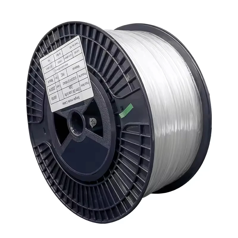 DTL-0.9T G657A1/A2/B3 G652D Bare Fiber Optic Cable Tight-Buffer Single Transparent Nylon Connector Termination