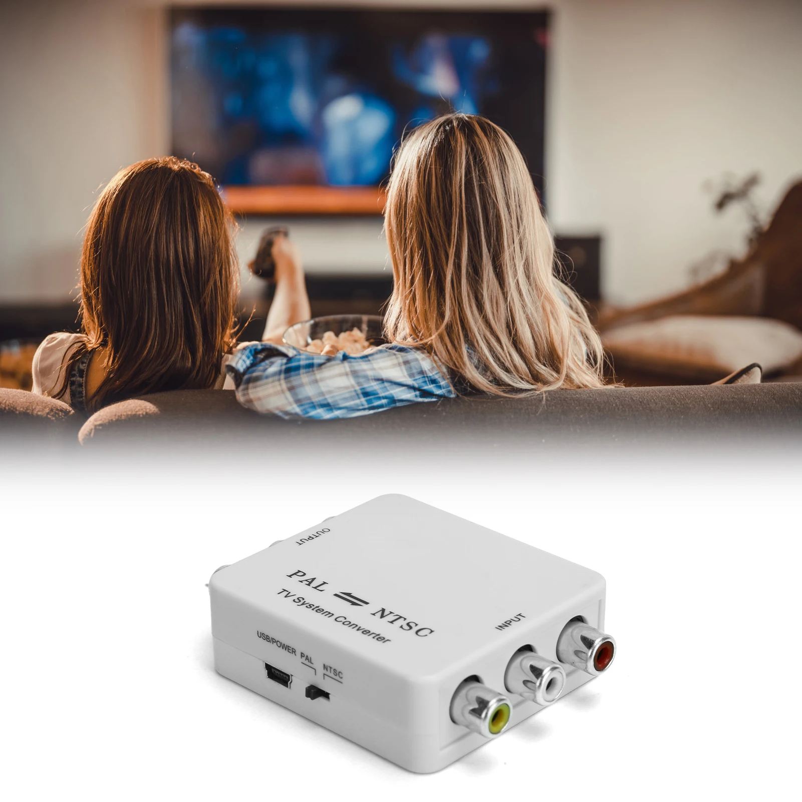 

Композитный преобразователь-адаптер PAL в NTSC Преобразователь формата HD PAL/NTSC для DVD VCD-плеера Регистратор Видеокамера Видеомагнитофон DVR PS3