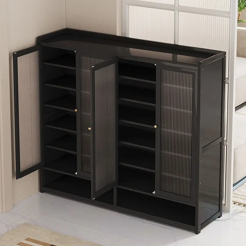 

Wujin simple entry modern living room solid wood foyer shoe cabinet home door storage Chinese porch large capacity