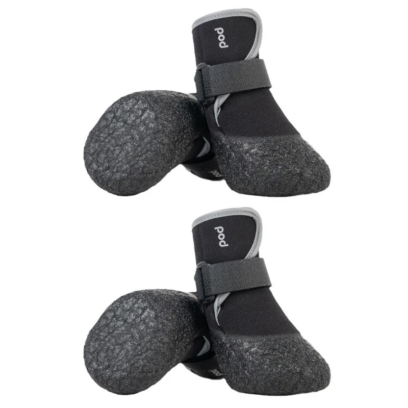 4pack Soft Soles Pet Shoes Regulable Thickened Dog Shoes Dog Paws Protecting for Indoor Outdoor Use