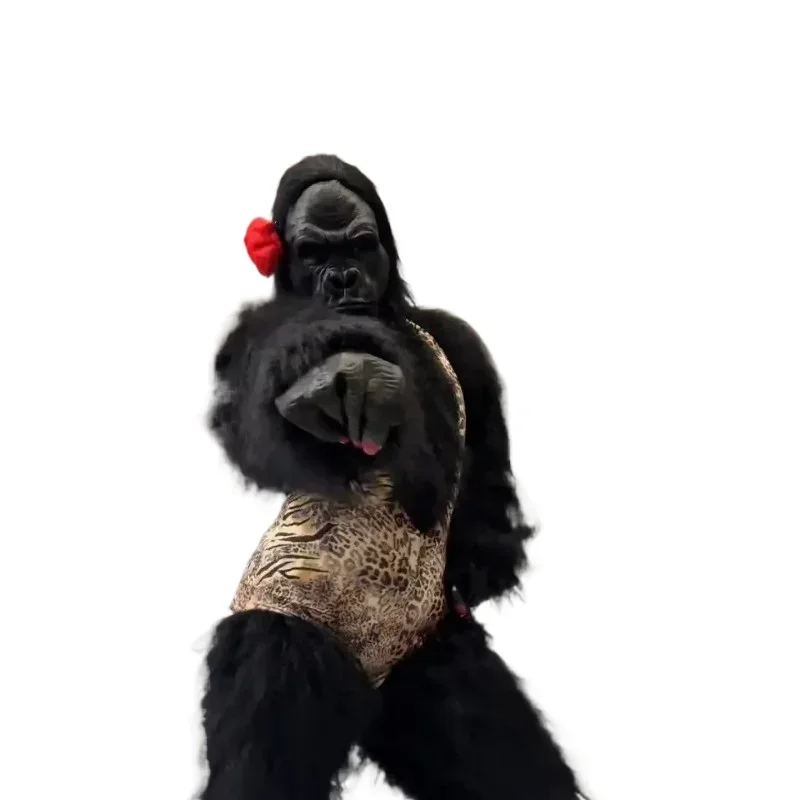 Cosplay Streaming disfraz adulto King Kong gorila mascota fiesta publicidad felpa muñeca de dibujos animados ropa actuación escenario DJ Bar