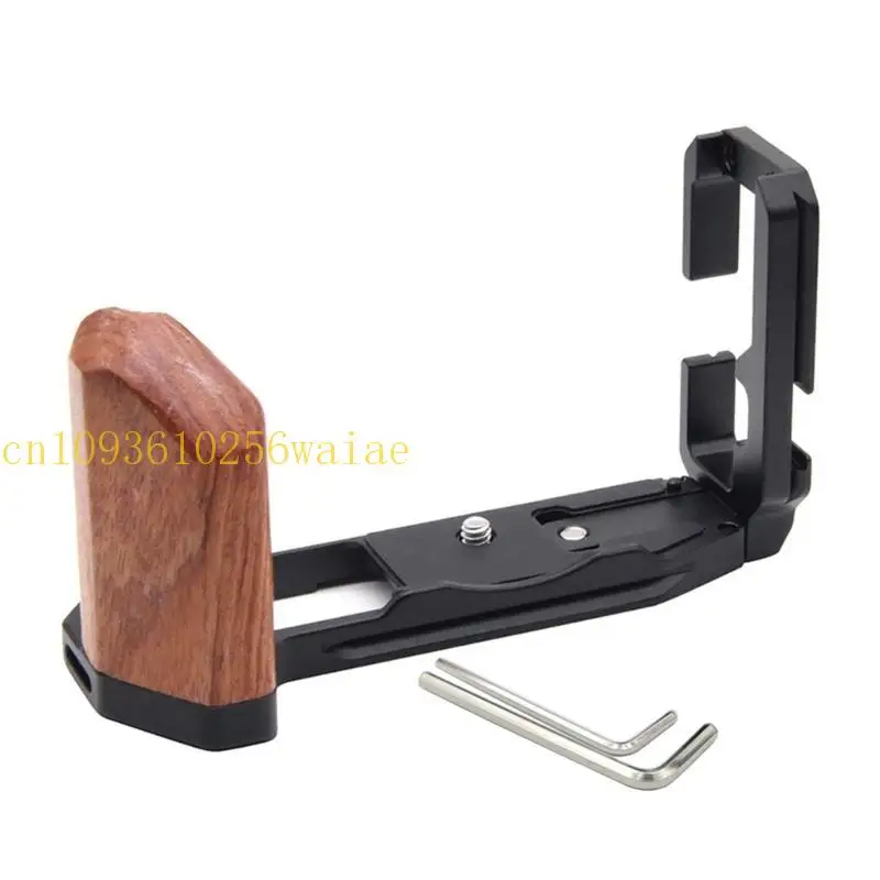 652F Camera Hand Grip for X-T5 Aluminum Alloy Video Bracket Accessories L Plate Wooden Side Grip Quick Release Plate