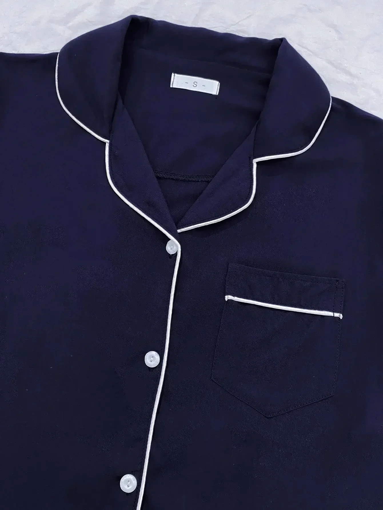 Summer Women's Pajamas Sets Short Sleeve Notched Collar Top Tee Button Down Elastic Waist Shorts Home Suit Loungewear Sleepwear