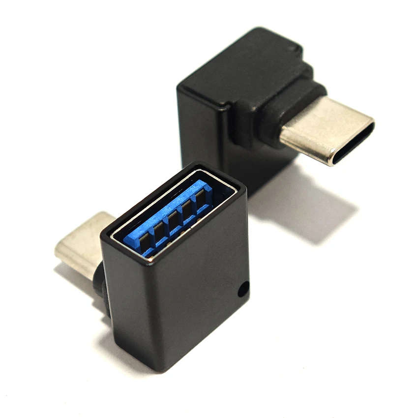 

OTG type-c To USB 90 Degrees elbow Right Angled Type C Male To USB Female adapter USB Extension Connector for phones laptops