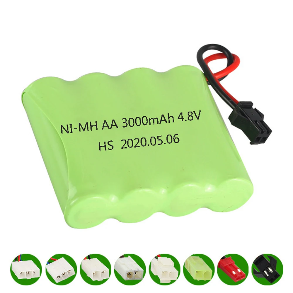 Batteria ni-mh ricaricabile 4.8 V 3000mah per RC toys Tanks robot auto treni robot accessorio modello 4.8 V ni-mh AA batterypack