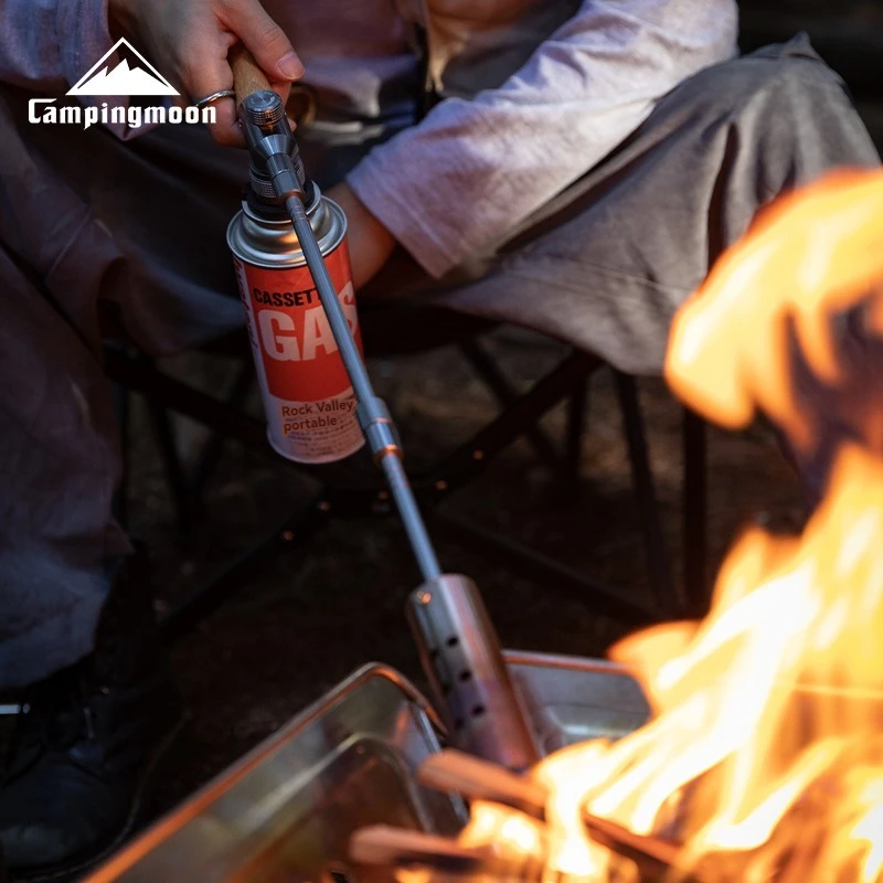 

CAMPINGMOON Мощная газовая горелка для розжига, удлиненная, для кемпинга на открытом воздухе, с сумкой для хранения в комплекте