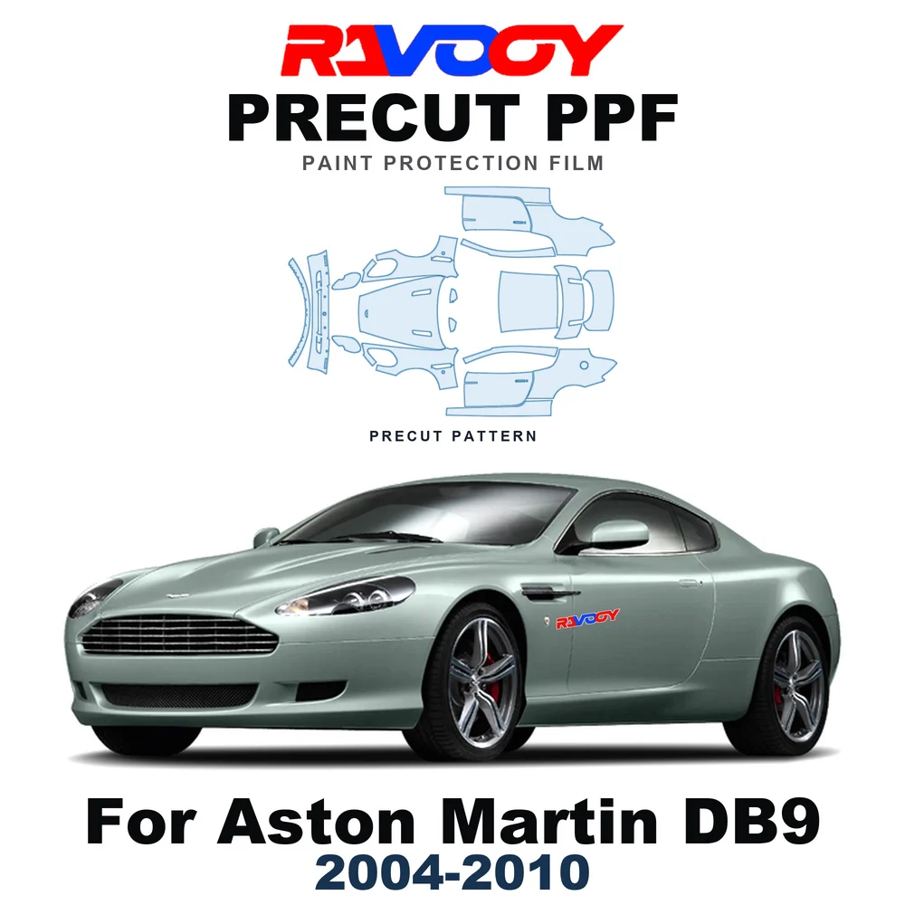 Precut PPF For Aston Martin DB9 2004-2010 8.5mil TPU Paint Protection Film Hood Bonnet Bumper Headlight Self-Healing Clear Kit