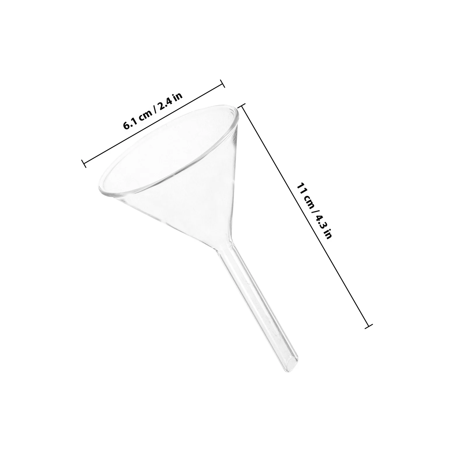 5 قطعة قمع زجاجي معدات المختبرات الصلبة مثلث تغذية قمع الكيمياء التحليلية السائل الصلبة تجربة سميكة عالية