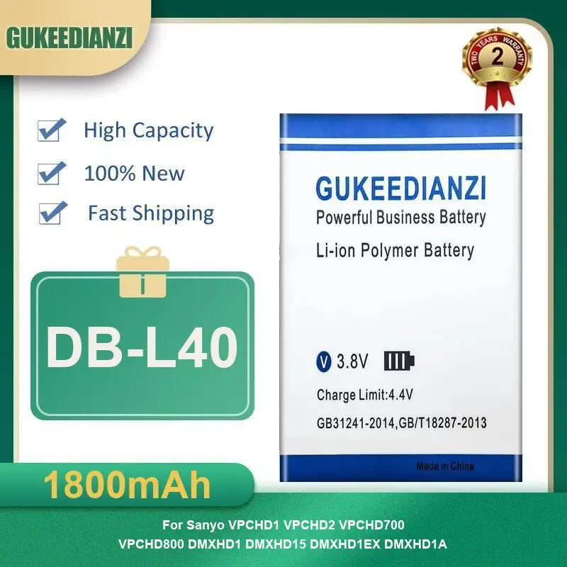 Battery For Sanyo Xacti DMX-C1 C4 C5 C6 CA6 CA65 CA8 CA9 CG5 CG6 CG65 CG9 DSC-C4 E6 J4 VPC-C1 C40 Xact DSC-J1 DSC-AZ3 DSC-J2