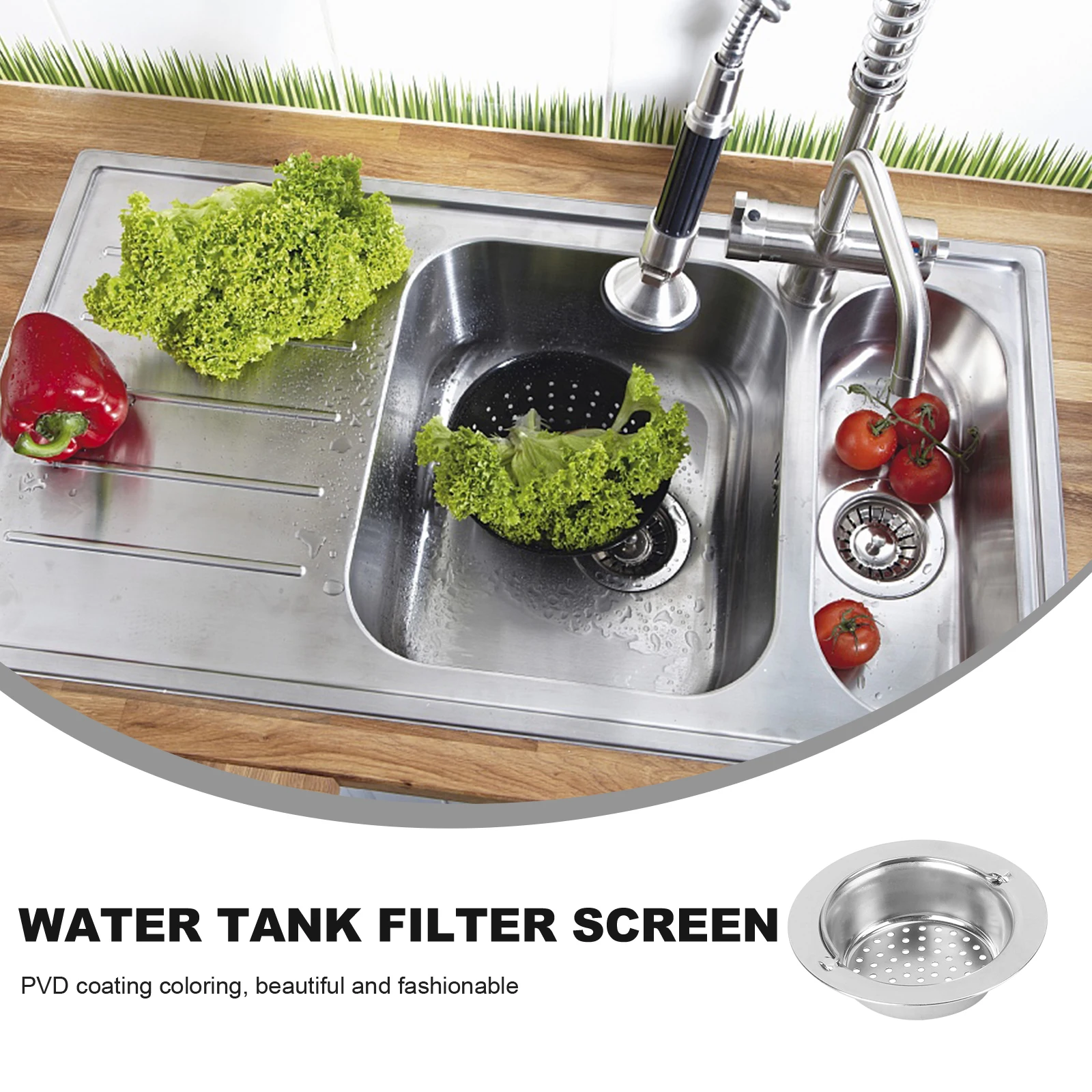 

Sink Strainer Mesh Filter Hair Catcher for Kitchen Bathroom Drain Durable Rustproof Garbage Disposal Suits 1.5L 2.0L 3.0L Sizes