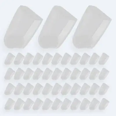 100Pcs Flexible Plastic Clips Easy Press Secure Keychains Id Cards Campus Cards Accessories Plastic Keychain Clip