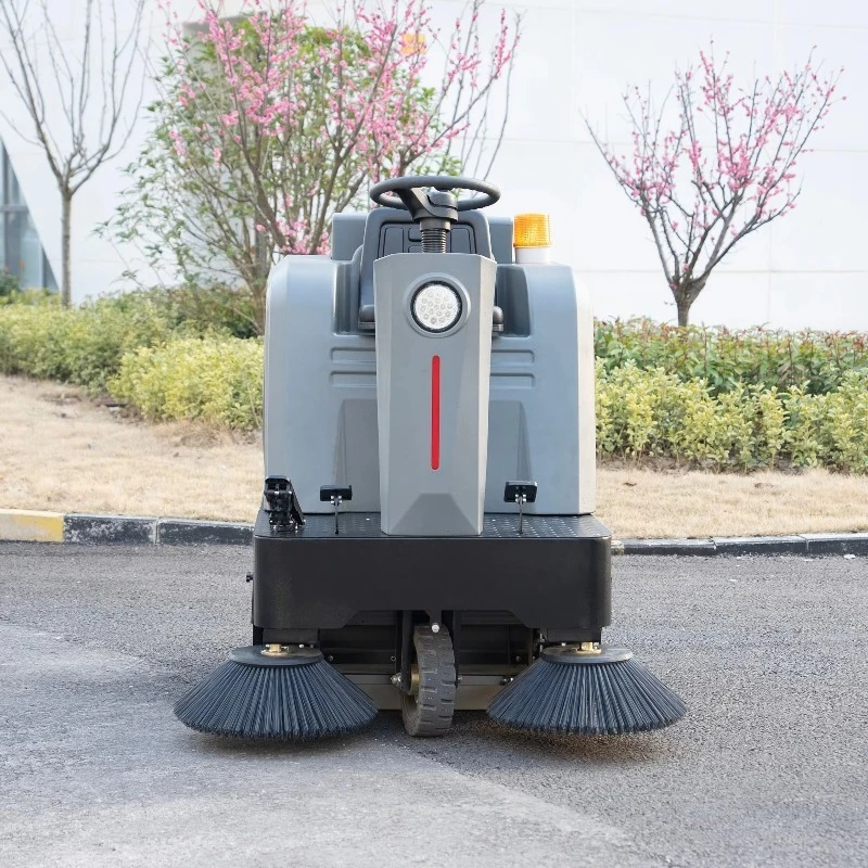 Industrial Ride-On Road Sweeper Machine Electric Fuel New Condition Floor Cleaning Equipment for Workshop
